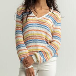Roxy Bohemian Colorful Striped Sweater